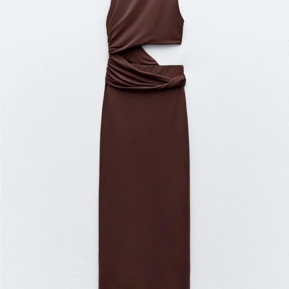 ZARA CUT OUT TWISTED DRESS - Picture 6 of 8